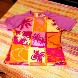 WORN 1X girls rashguard